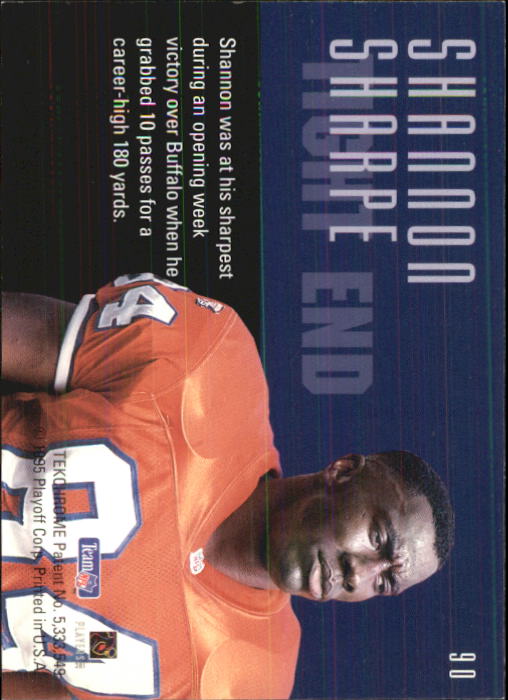 1995 Playoff Contenders #90 Shannon Sharpe back image