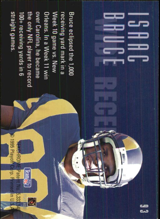 1995 Playoff Contenders #93 Isaac Bruce back image