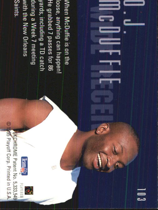 1995 Playoff Contenders #103 O.J. McDuffie back image