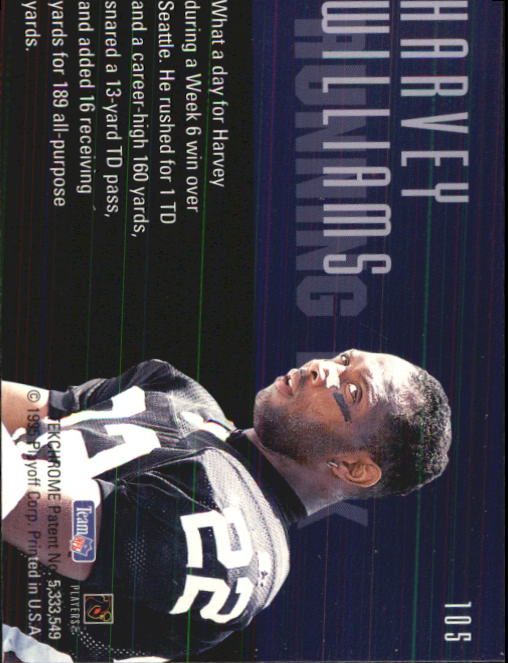 1995 Playoff Contenders #105 Harvey Williams back image