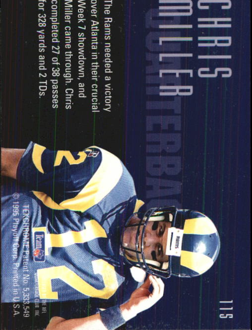 1995 Playoff Contenders #115 Chris Miller back image