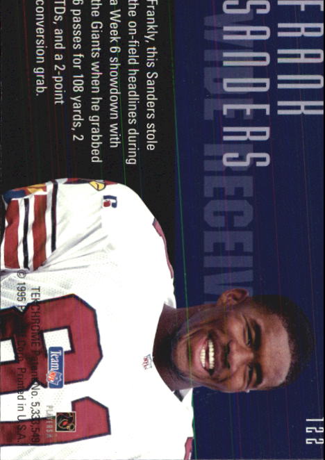 1995 Playoff Contenders #122 Frank Sanders RC back image
