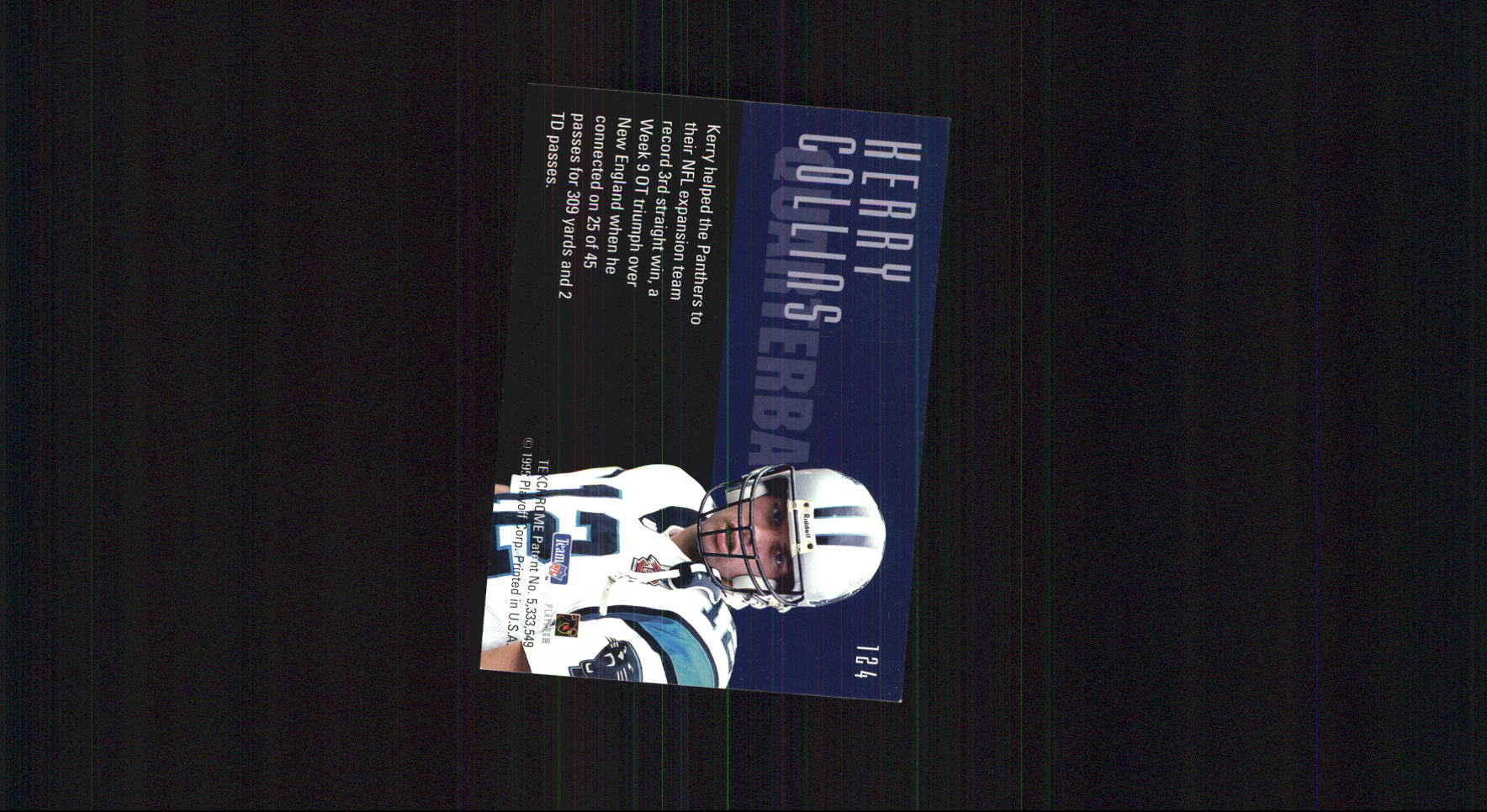 1995 Playoff Contenders #124 Kerry Collins RC back image