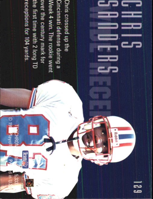 1995 Playoff Contenders #129 Chris Sanders RC back image