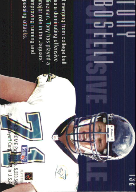 1995 Playoff Contenders #132 Tony Boselli RC back image