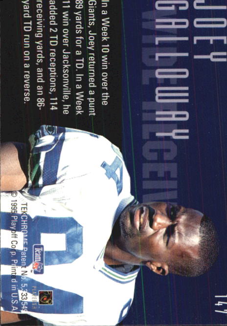 1995 Playoff Contenders #147 Joey Galloway RC back image