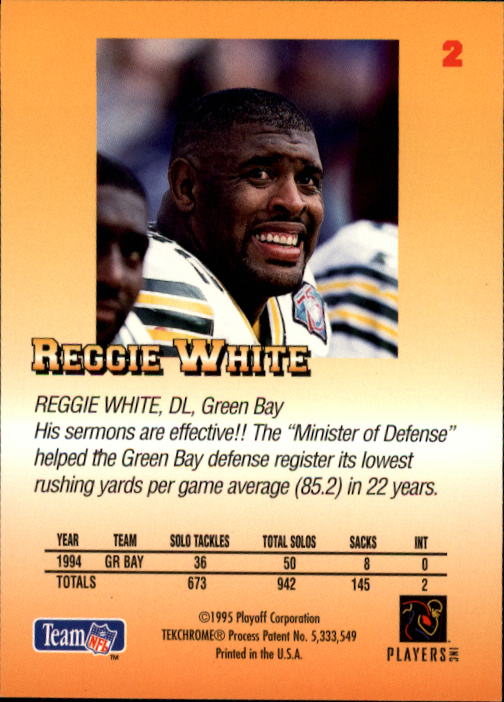 1995 Playoff Prime #2 Reggie White back image