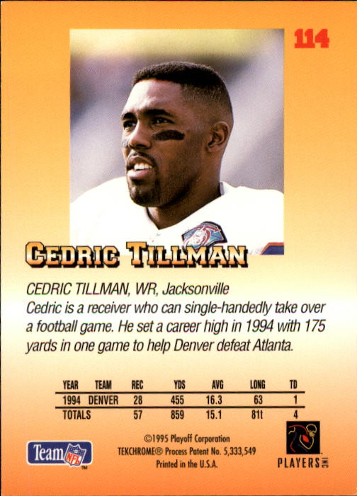 1995 Playoff Prime #114 Cedric Tillman back image