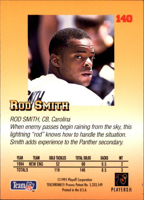 1995 Playoff Prime #140 Rod Smith DB back image