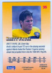 1995 Playoff Prime Minis #35 Brett Favre back image