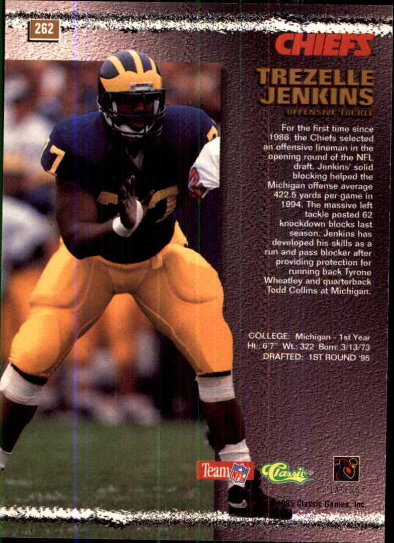 1995 Pro Line #262 Trezelle Jenkins RC back image