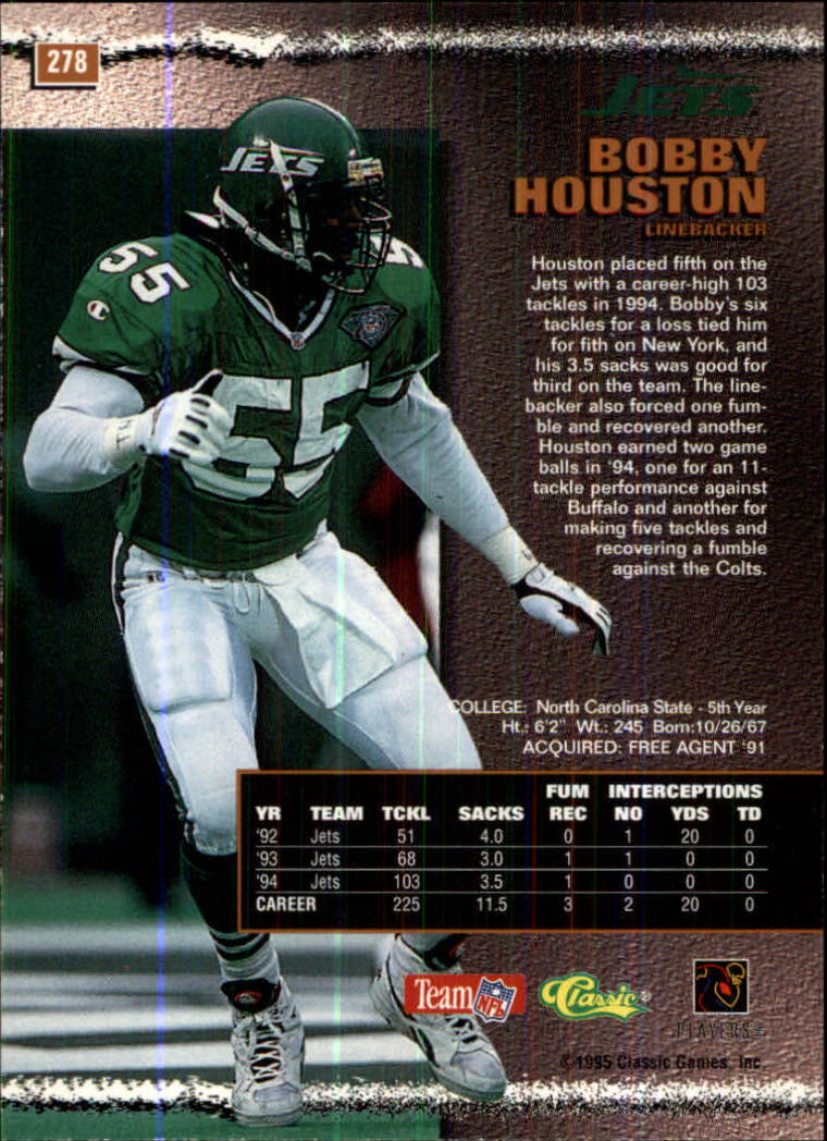1995 Pro Line #278 Bobby Houston back image