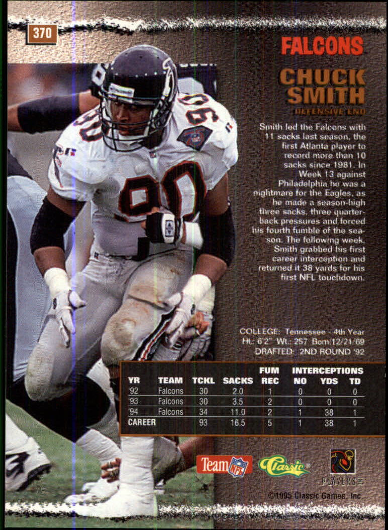 1995 Pro Line #370 Chuck Smith back image