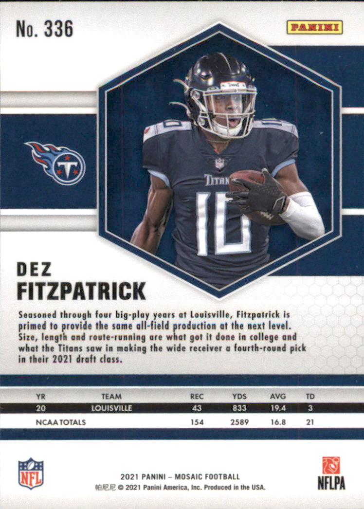 2021 Panini Mosaic Football Card Pick (Base) 254-400