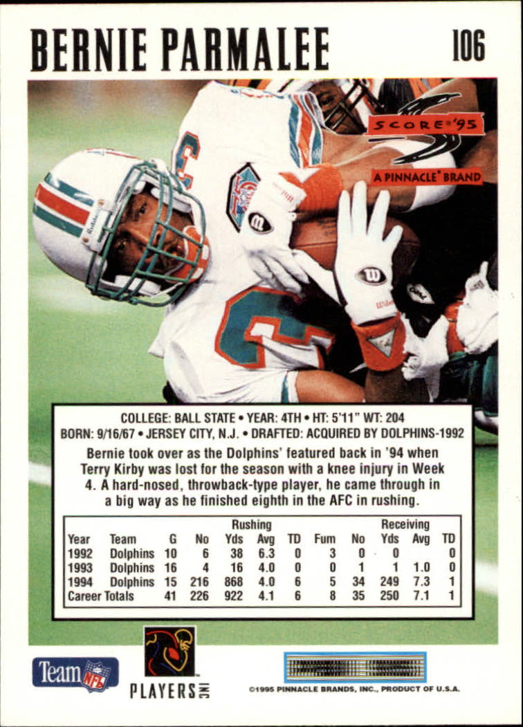 1995 Score Football Card #s 1-200 +Rookies (A1430) - You Pick - 15+ FREE SHIP - Picture 207 of 391