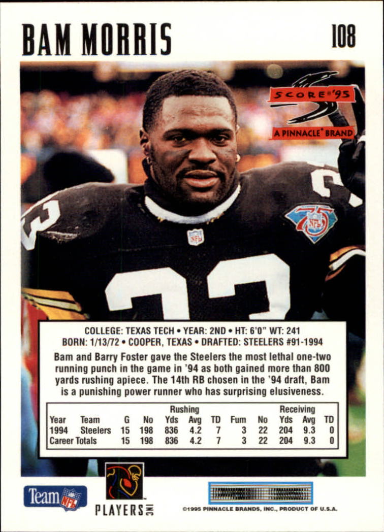 1995 Score Football Card #s 1-200 +Rookies (A1430) - You Pick - 15+ FREE SHIP - Picture 211 of 391