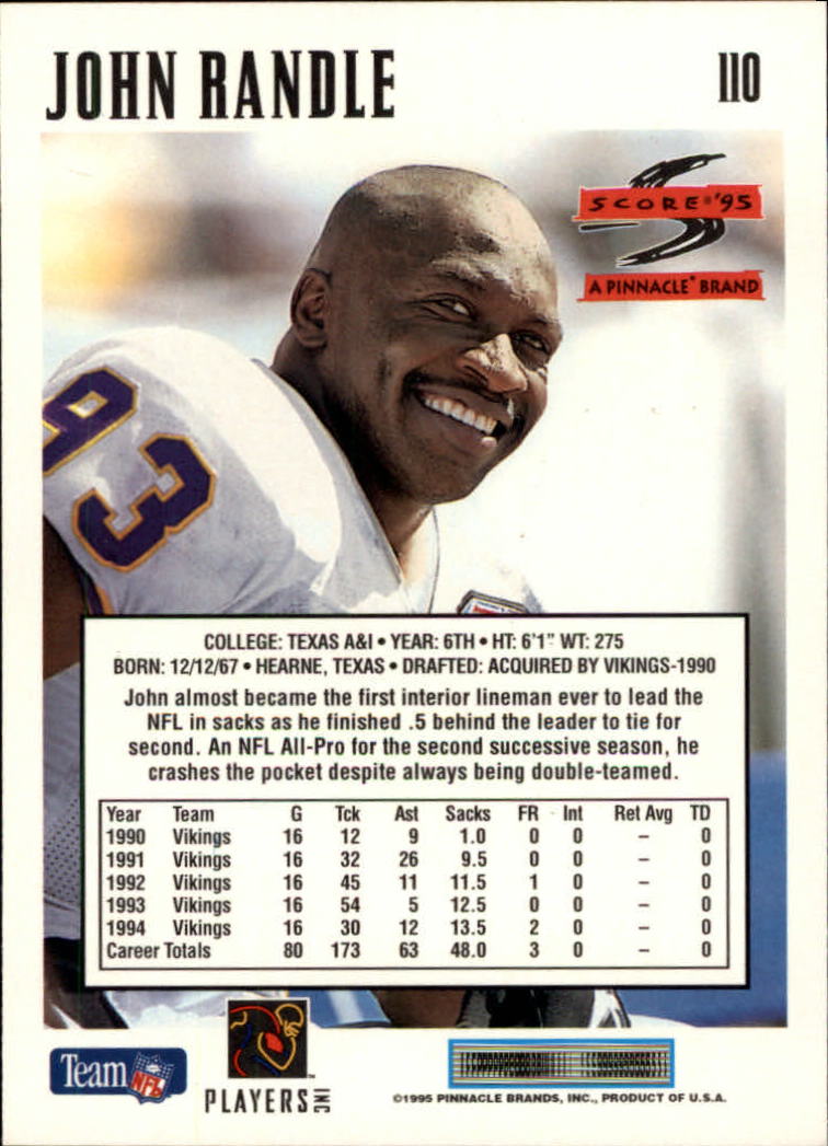 1995 Score Football Card #s 1-200 +Rookies (A1430) - You Pick - 15+ FREE SHIP - Picture 215 of 391