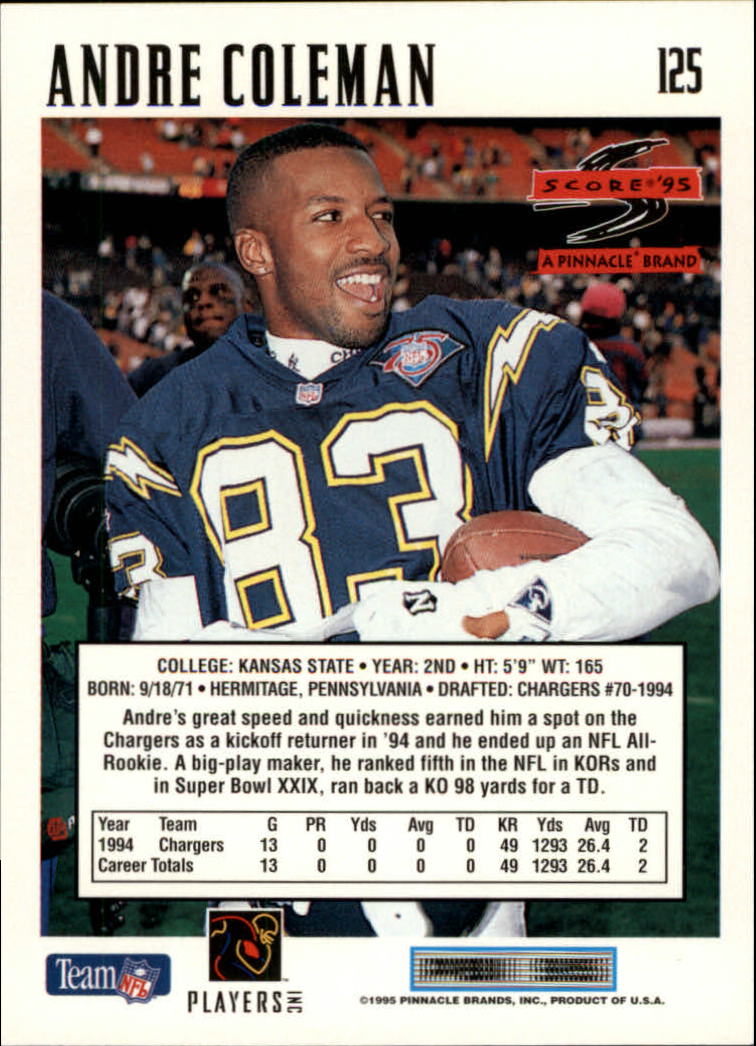 1995 Score Football Card #s 1-200 +Rookies (A1430) - You Pick - 15+ FREE SHIP - Picture 243 of 391