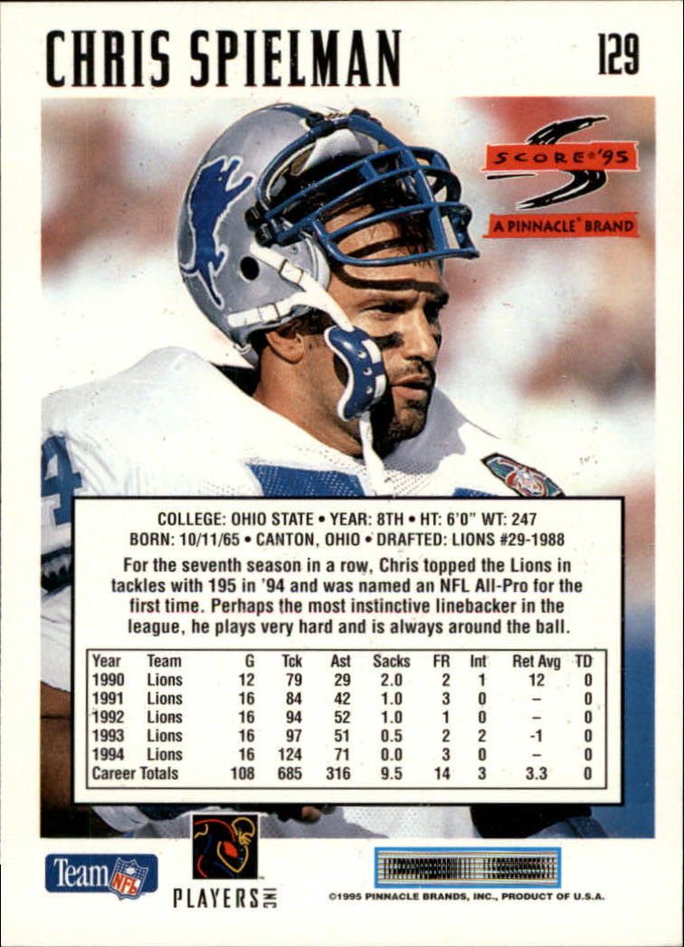 1995 Score Football Card #s 1-200 +Rookies (A1430) - You Pick - 15+ FREE SHIP - Picture 251 of 391