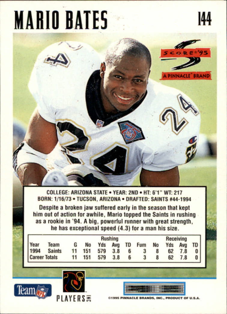 1995 Score Football Card #s 1-200 +Rookies (A1430) - You Pick - 15+ FREE SHIP - Picture 281 of 391