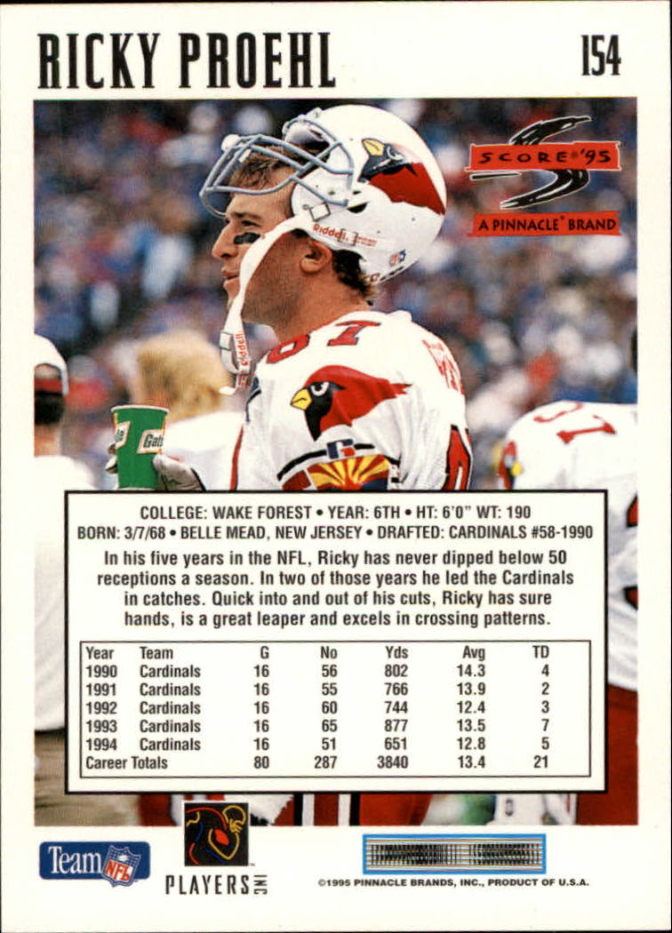 1995 Score Football Card #s 1-200 +Rookies (A1430) - You Pick - 15+ FREE SHIP - Picture 301 of 391