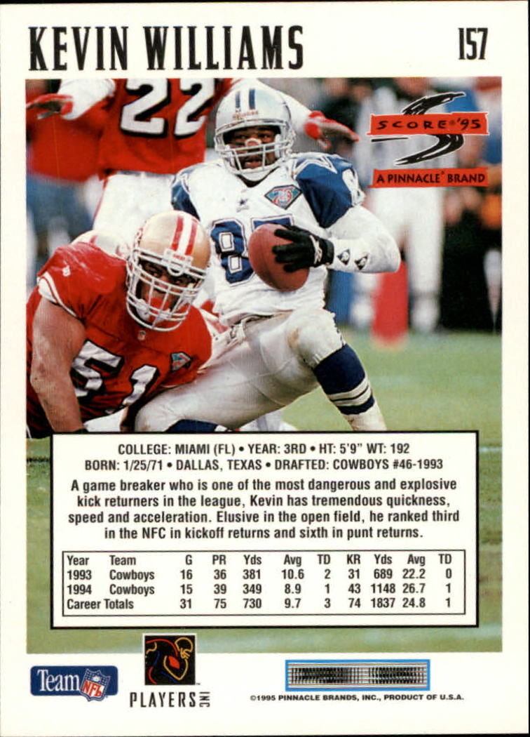 1995 Score Football Card #s 1-200 +Rookies (A1430) - You Pick - 15+ FREE SHIP - Picture 307 of 391