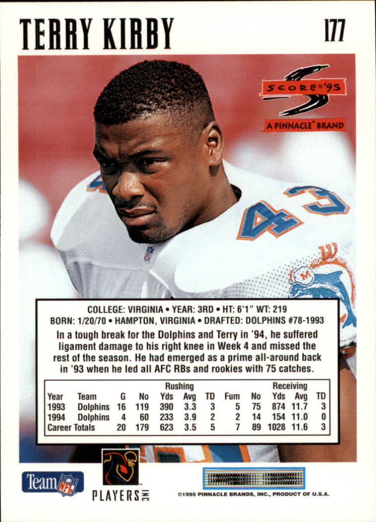 1995 Score Football Card #s 1-200 +Rookies (A1430) - You Pick - 15+ FREE SHIP - Picture 345 of 391