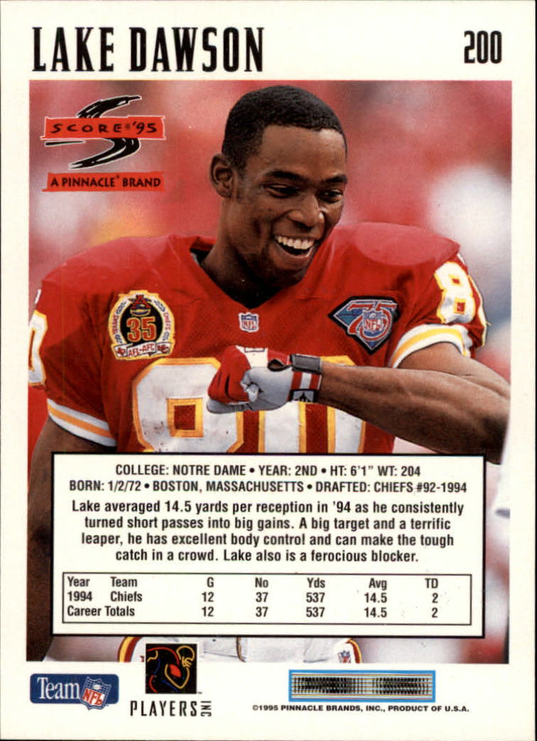 1995 Score Football Card #s 1-200 +Rookies (A1430) - You Pick - 15+ FREE SHIP - Picture 391 of 391