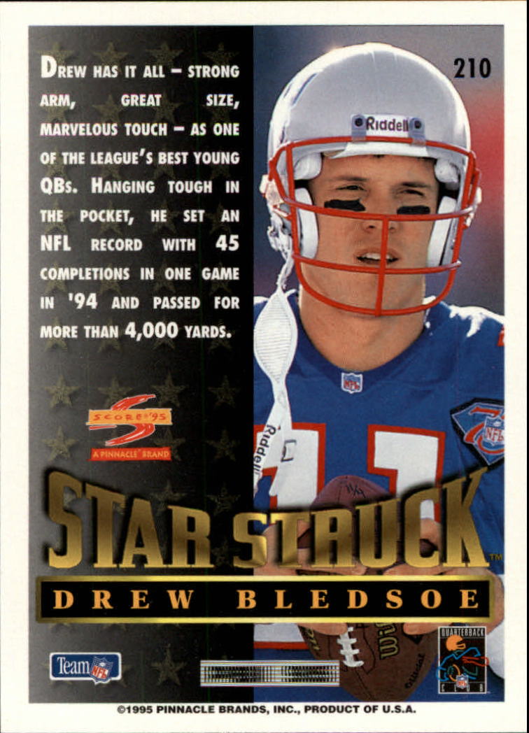 1995 Score #210 Drew Bledsoe SS back image