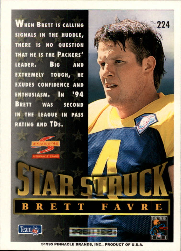 1995 Score #224 Brett Favre SS back image