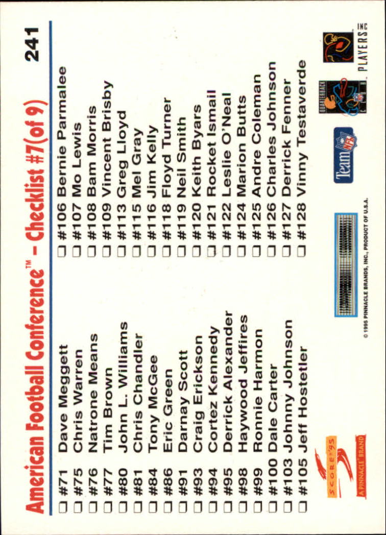 1995 Rillen Fb Karte #S 201-275 + Rcs + Einlagen (A1430) - You Pick - 15 + Free - Bild 87 von 200