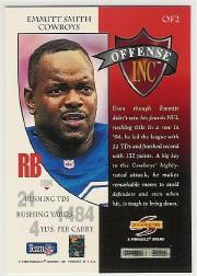 1995 Score Offense Inc. #OF2 Emmitt Smith back image