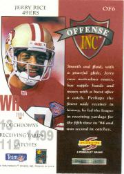 1995 Score Offense Inc. #OF6 Jerry Rice back image