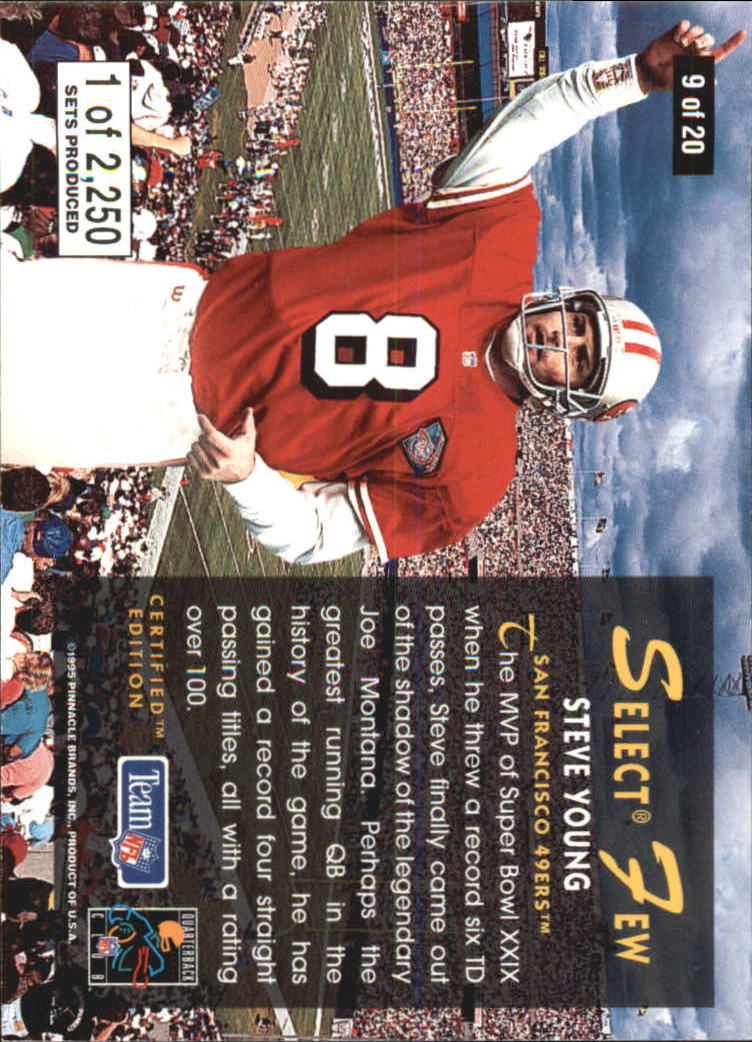 1995 Select Certified Select Few #9 Steve Young back image