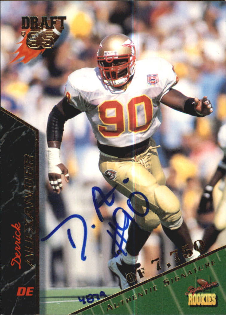 1995 Signature Rookies Autographs #1 Derrick Alexander DE