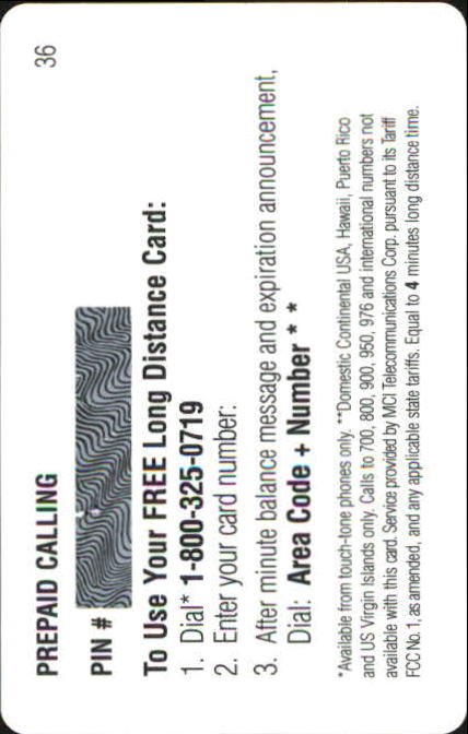 1995 Signature Rookies Auto-Phonex Phone Card Autographs #36 Jerrott Willard back image