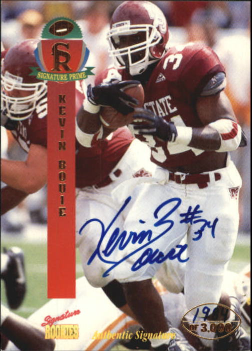 1995 Signature Rookies Signature Prime Autographs #6 Kevin Bouie