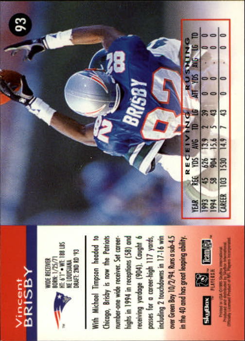 A0728- 1995 Skybox Impact FB Cards 1-200 +Inserts -You Pick- 15+ FREE US SHIP - Picture 185 of 421