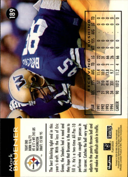 A0728- 1995 Skybox Impact FB Cards 1-200 +Inserts -You Pick- 15+ FREE US SHIP - Picture 373 of 421
