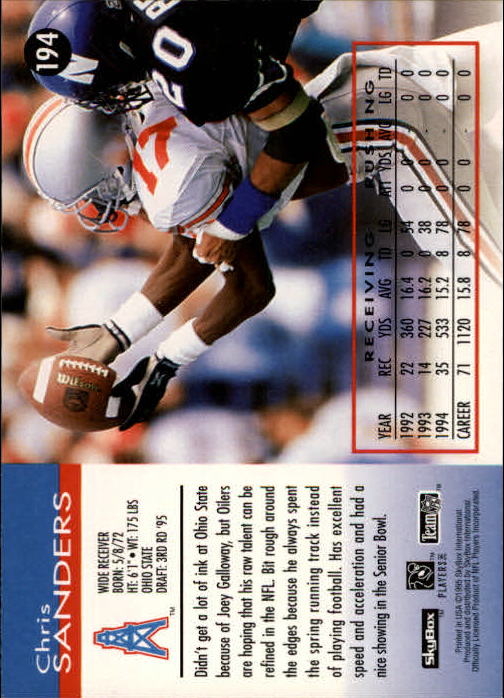 A0728- 1995 Skybox Impact FB Cards 1-200 +Inserts -You Pick- 15+ FREE US SHIP - Picture 383 of 421