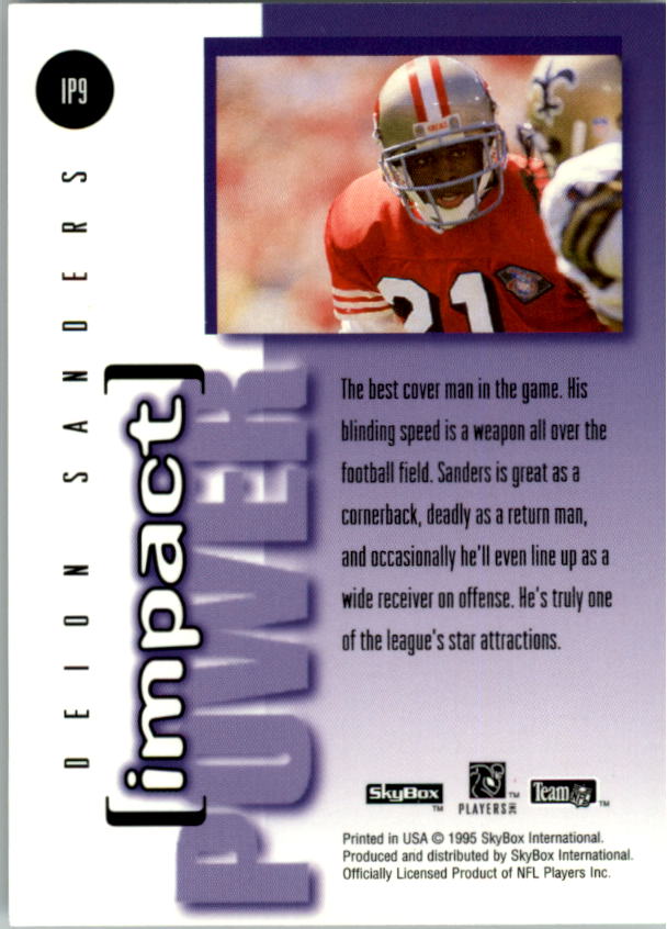 1995 Skybox Impact Football "Insert" Cards