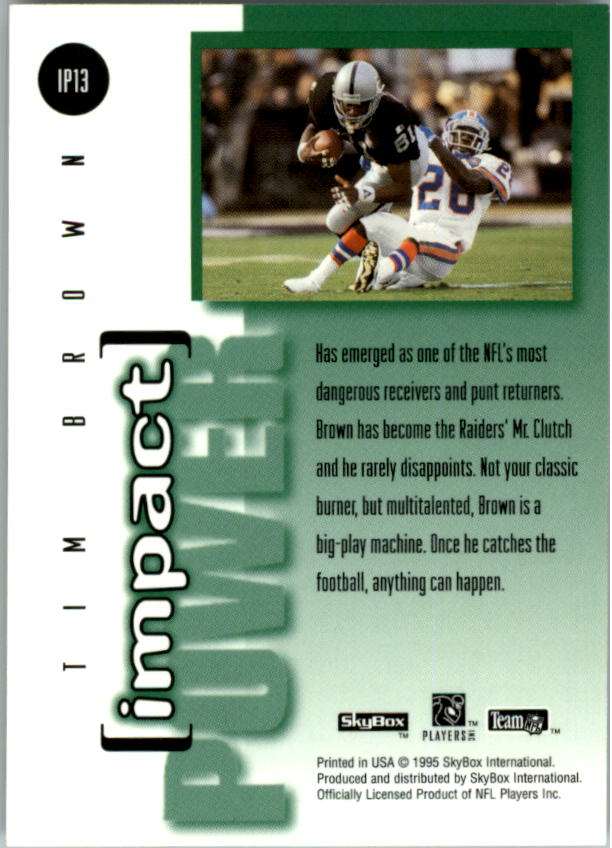 1995 Skybox Impact Football "Insert" Cards