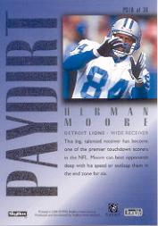 1995 SkyBox Premium Paydirt Gold #PD18 Herman Moore back image