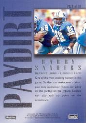1995 SkyBox Premium Paydirt Gold #PD23 Barry Sanders back image