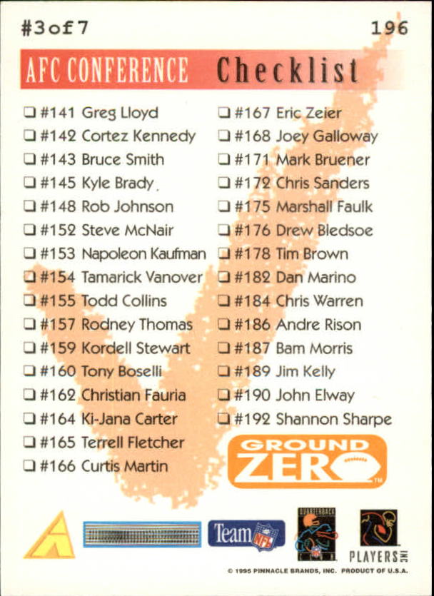 A5473- 1995 Summit Ground Zero FB Card #s 1-200 -You Pick- 15+ FREE US SHIP - Picture 364 of 372