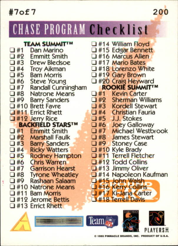 A5473- 1995 Summit Ground Zero FB Card #s 1-200 -You Pick- 15+ FREE US SHIP - Picture 372 of 372