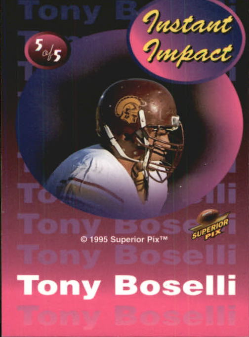 1995 Superior Pix Instant Impact #5 Tony Boselli back image