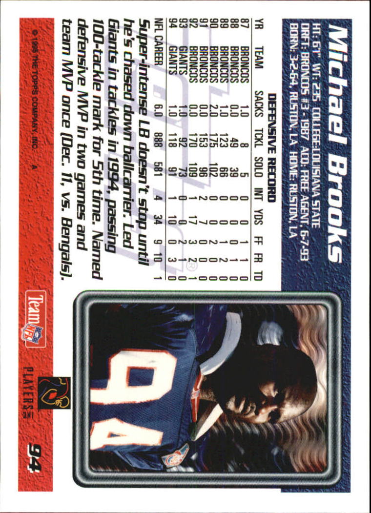 B5903- 1995 Topps Fabrik Panthers Fb Karten 1-250 -du Pick- 15 + Gratis US - Bild 179 von 483