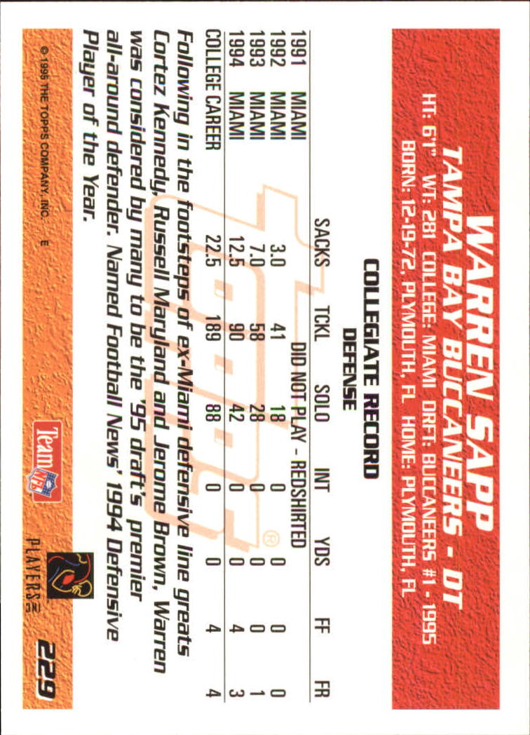 B5903- 1995 Topps Fabrik Panthers Fb Karten 1-250 -du Pick- 15 + Gratis US - Bild 443 von 483