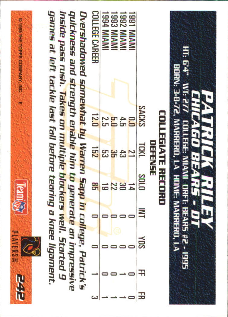 B5903- 1995 Topps Fabrik Panthers Fb Karten 1-250 -du Pick- 15 + Gratis US - Bild 467 von 483